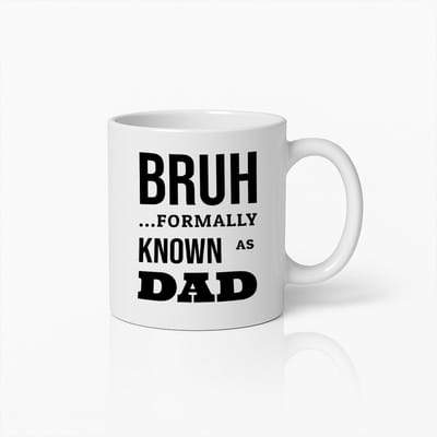 Grappige Vader Mok – “Bruh Voorheen Bekend Als Papa” Koffiebeker Cadeau voor Vaders & Nieuwe Papa's