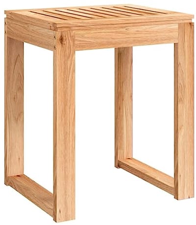 Houten badkamerkruk 40x30x46 cm - Douchekruk met rustieke stijl