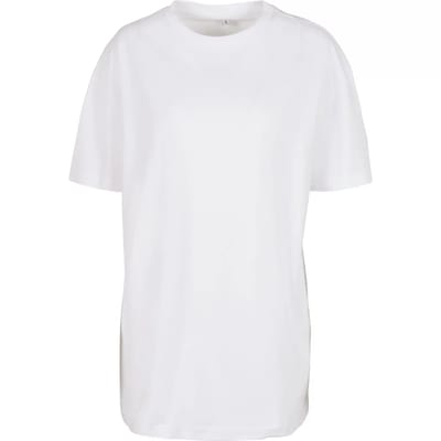 Build Your Brand - Oversized Boyfriend Dames T-Shirt - White maat XS