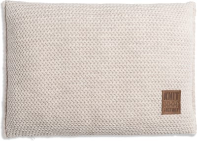 Knit Factory Maxx Sierkussen - Rechthoekig kussen - Kussen woonkamer - Bank kussen - Decoratie kussen - Beige - 60x40 cm - Kussenhoes inclusief kussenvulling