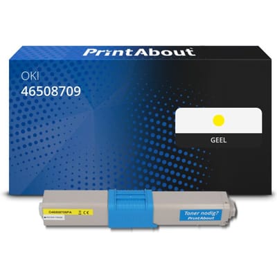 PrintAbout huismerk Toner 46508709 Geel Geschikt voor OKI