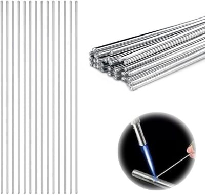 25 stuks lasdraad voor het lassen van aluminium, repareren van aluminium leidingen en koperbuizen, 2 * 250mm