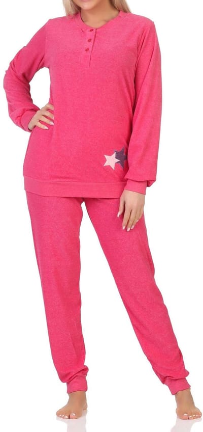 Normann badstof pyjama voor dames Loungewear met sterrenmotief - ook in oversize
