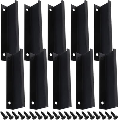 Dailygoods- Handgrepen 120mm Aluminium - 10 Stuks - Zwart - Gatafstand 96mm - Roestbestendig - Modern Ontwerp - Trekhandgrepen