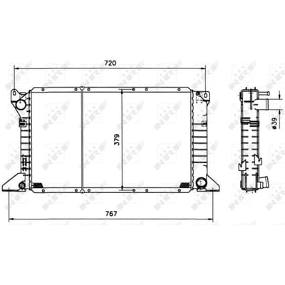 Radiator, motorkoeling NRF 517373