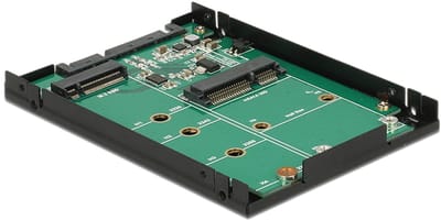 Delock 2.5″ Converter SATA 22 pin > 1 x M.2 key B + 1 x mSATA - 9.5 mm