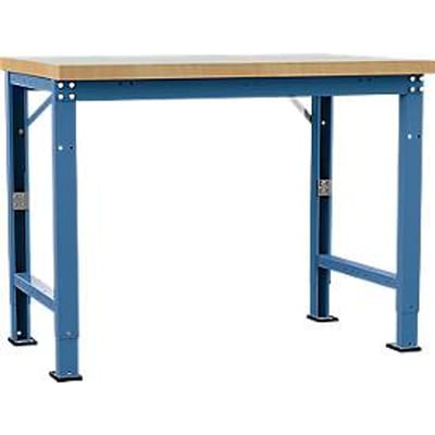 Manuflex werkbank Profi speciaal, tafelblad kunststof, 1250 x 700 mm, briljantblauw