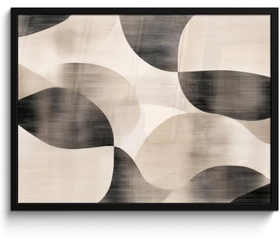 Poster in lijst - Fotolijst 80x60 cm - Posters - Grillige vormen - Subtiele overgangen - Dynamisch - Posterlijst zwart - Decoratie - Wanddecoratie woonkamer - Muurdecoratie slaapkamer