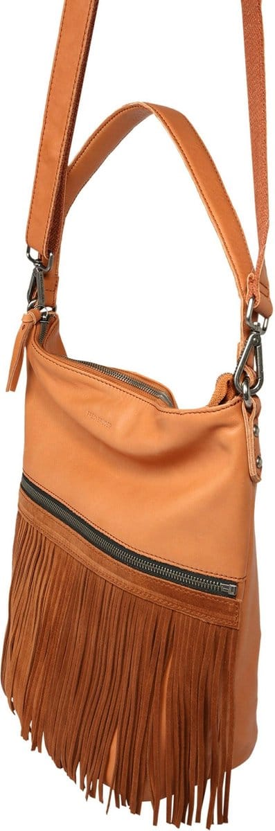FREDsBRUDER Leren Schoudertas Frim Collection Hub Shoulder Bag Dark Camel Bruine