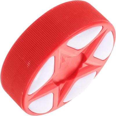 Hockey Puck - Trainingspuck Veld - Stick Handling Oefenen - Verbeterde Zichtbaarheid - 7.5 x 7.5 cm - Rood