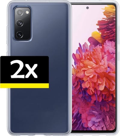 Hoesje - 2 Stuks - Geschikt voor Samsung Galaxy S20 FE - Sterk & Shockproof - Case Siliconen - Back Cover - Telefoon Hoes - Telefoonhoesjes - Transparant