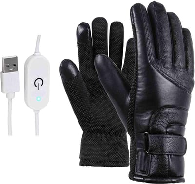 Verwarmde Handschoenen - Oplaadbaar Via Powerbank - Touchscreen - Waterafstotend - One Size - Zwart