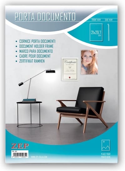 ZEP - Document certificaat ophangframe plexiglas 20x30 formaat - 9823