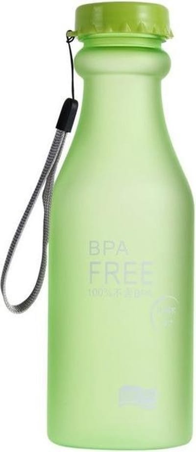 2 st. Lekvrije Drinkfles 550 ml - BPA Vrije Waterfles - Herbruikbare Drinkfles - Vaatwasserbestendig - Groen