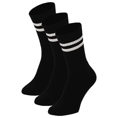 Apollo - Sportsokken Fashion - Zwart - Maat 36/41 - Sportsokken dames - Tennissokken dames - Hardloopsokken dames