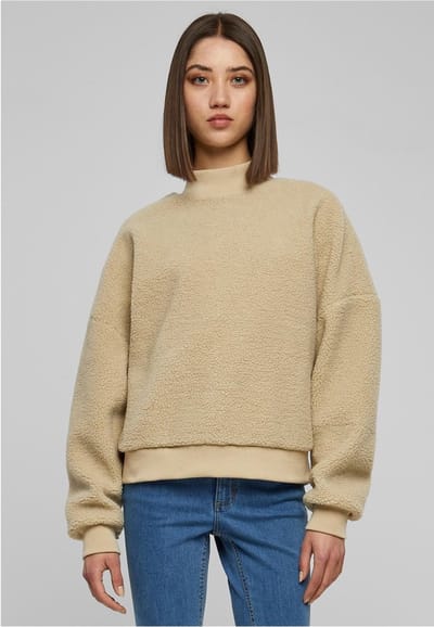 Urban Classics - Sherpa Crewneck sweater/trui - M - Beige