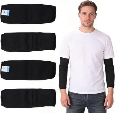 Snijbestendige Mouwen Set van 4, Verstelbare Beschermende Armbeschermers voor Tuin en Keuken - Zwart, Veiligheid, Bescherming, Comfort