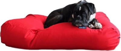 Dog's Companion Hondenkussen / Hondenbed - M - 90 x 70 cm - Rood Canvas/Katoen