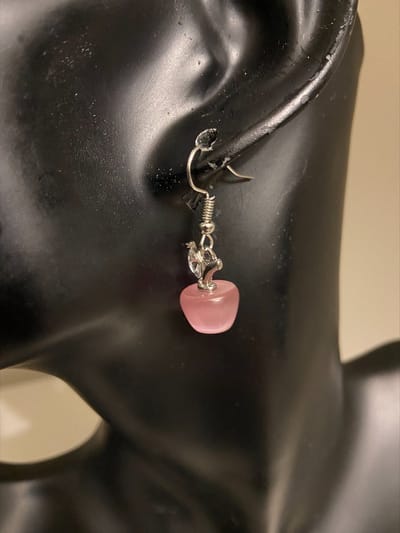 Appel drop oorbellen rose | | Make up | Parfum | Moederdag | Verjaardagscadeau| Cadeautje| Valentijnsdag| Kado | sieraden | vaderdag | oorbellen | oorsieraden