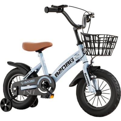 14  Kinderfiets met Zijwielen & Mand Kinderfietsen Cadeau voor Jongens en Meisjes Leeftijd 3-5 Peuter