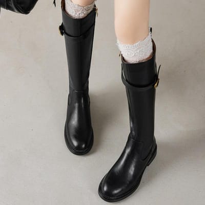 Herfst Sexy Dames Mid-kuit Laarzen Dikke Zool Luxe Designer Outdoor Wandelen Warm Casual Chelsea Boots Nieuwe Lange Laarzen 35 gray