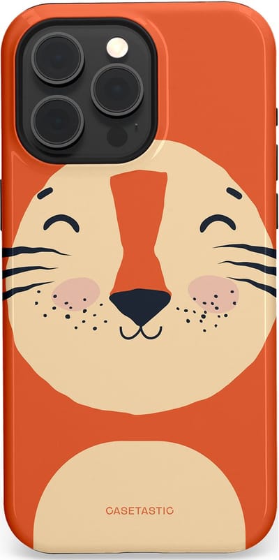 Casetastic hoesje geschikt voor Apple iPhone 15 Pro Max - MagSafe - Dubbellaagse bescherming - Knuffelkopjes tijger - Fashion Case - Terracotta Zand