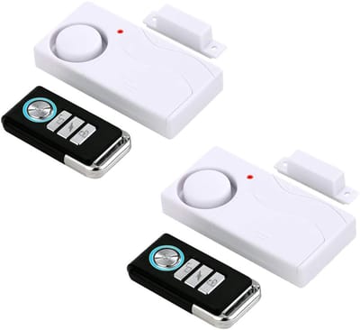 Draadloos Deuralarm - Deurbeveiliging Sensor - Kinderveiligheid - Met Afstandsbediening - 2 Stuks - Wit