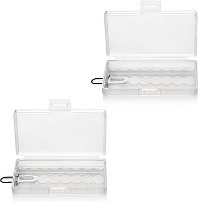 Batterij Opbergdoos - Batterijhouder Organizer - Batterijen Sorteren - 8 Batterijen Per Doos - Transparant