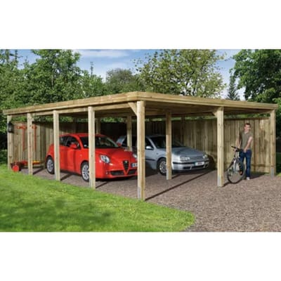 Weka Dubbele Carport 618 Gr.3 576x784cm