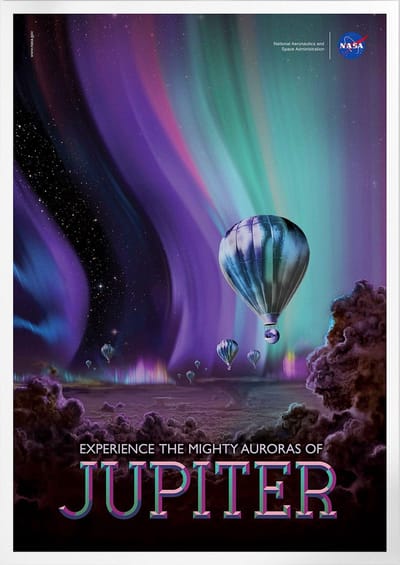 Mighty Auroras Of Jupiter | Space, Astronomie & Ruimtevaart Poster | A3: 30x40 cm