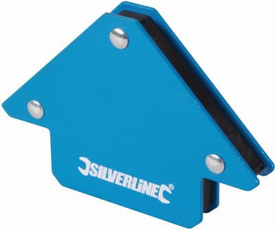 Silverline Lasmagneet - 75 mm - Hoeken 45°, 90°, 135° - Krachtige grip - Geëmailleerd afwerking