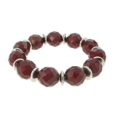 Behave - Armband Liva bordeaux kralen - Tijdloze najaarsstijl