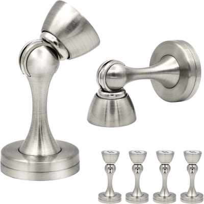 Zware RVS Deurstoppers met Magnetische Functie - 6 Stuks, Ideaal voor Vloer- en Wandbeveiliging, Duurzaam en Stijlvol Design