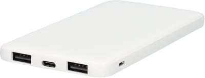 Powerbank - Snellader - Fast charger - Perfect als oplader voor onderweg! - LED Batterij display - Zeer compact formaat - 2-in-1 - 5000mAh - In- en output van 5V - Wit