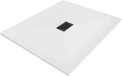 Mexen Hugo rechthoekige SMC douchebak 110 x 100 , wit, zwarte afdekking - 42101011-B