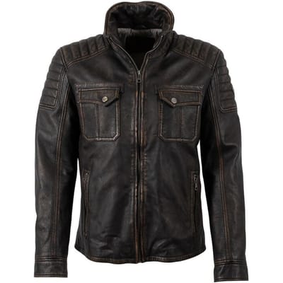 Mauritius Lederen jas - Randall NSLROV - S tot 3XL - voor Mannen - zwart