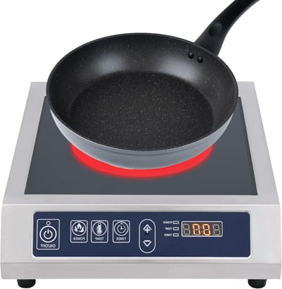 Inductiekookplaat - Kookplaat Elektrisch - Snel Koken - Roestvrij Staal - 35x44x11 cm - Zilver