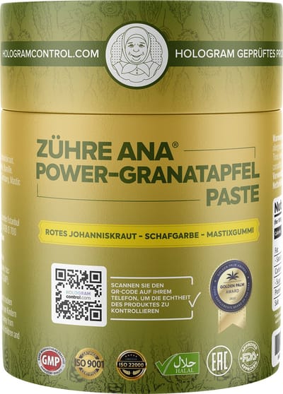 Zühre Ana Power-Granaatappelpasta, Kudret Macunu: 100% Natuurlijke Formule, Natuurlijke Hulp bij Maagproblemen, Reflux, Gastritis en Spijsverteringsstoornissen, Snel Werkend, Ontstekingsremmende Eigenschappen