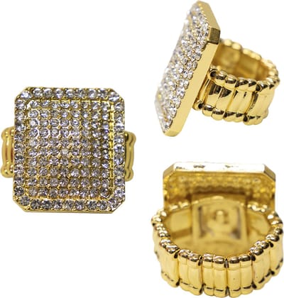 2x Pooier ringen - strass - Hiphop - rapper - pimp - Maffia - plaat