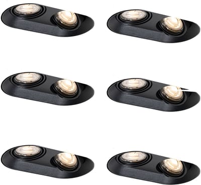 QAZQA 108298 - Inbouwspot - 6 stuks - L 27 cm - - Woonkamer | Slaapkamer | Keuken