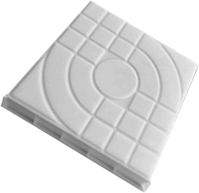 Betonmal voor Tuinpad - Padmal Stoeptegel - Tuinpad Aanleggen - Herbruikbaar Plastic - 25 x 25 x 4 cm - Wit