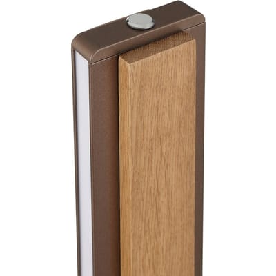 Brilliant Arviso LED vloerlamp, houtkleur, eiken, hoogte 142 cm, CCT