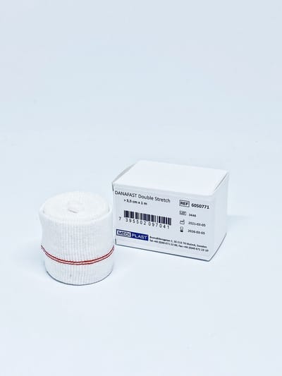 Danafast Buisverband Double stretch >3,5cm x 1m voeten, handen, armen en kleine benen - 3 stuks