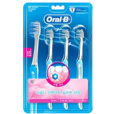 Oral-B ultrakleine kop fluweel tandenborstel set van 3 blue