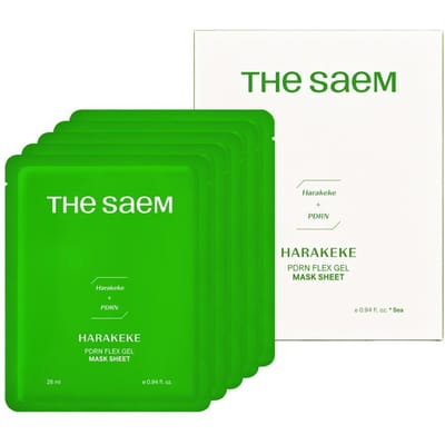 The Saem Urban Eco Harakeke PDRN Flex Gel Masker (Set van 10) - Vegan Bio-Herstel & Diep Hydraterend Gelei Masker voor Elasticiteit & Herstel green