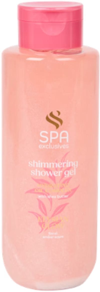 SPA Exclusives Shimmer Douchegel Floral Amber - 400 ml | Luxe Douchegel met Goudkleurige Glitter - Bloemige Ambergeur