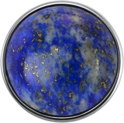 Dames Click Button Drukknoop 18mm Natuursteen Blauw - EBCM216