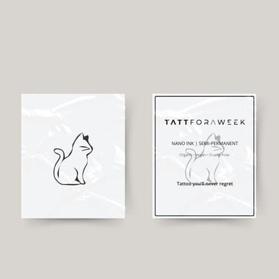 Tijdelijke tattoo kat | Neptattoo volwassenen | Tijdelijke tattoo voor volwassenen | Temporary tattoo | Plaktattoos voor volwassenen | Neptattoos | Probeer zorgeloos een tattoo | tattforaweek