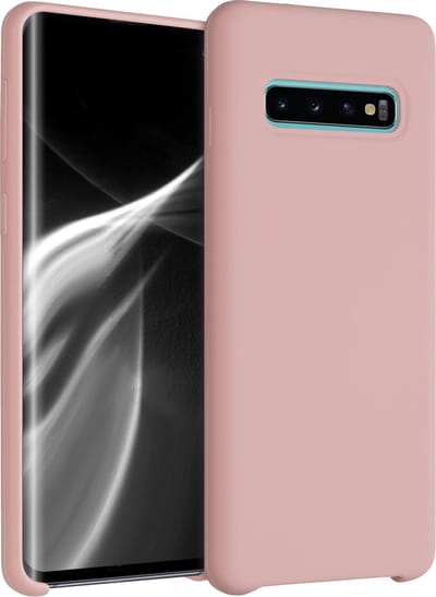 kwmobile telefoonhoesje geschikt voor Samsung Galaxy S10 - Hoesje met siliconen coating - Smartphone case in vintage roze