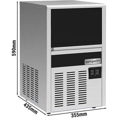 GGM Gastro Eiswürfelbereiter - Zylinder - 22 kg/24 h Zilver / Zwart